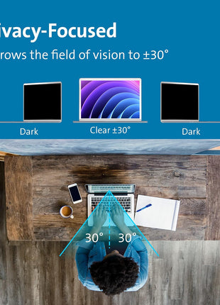 Kensington MagProTM Magnetic Laptop Privacy Screen 14 inch, Removable 16:9 Laptop Privacy Filter, Anti-Glare, Blue Ray Reduction, Dell Latitude 5420, HP Elitebook 840 G6-G8, Lenovo, Asus (K58352WW)