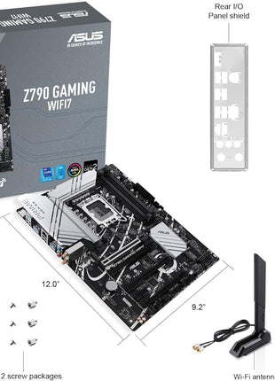 ASUS Z790 GAMING WIFI7 (LGA 1700) ATX motherboard with PCIe 5.0, three M.2 slots, 14+1 DrMOS, DDR5, Realtek 1Gb LAN, HDMI TM, USB 3.2 Gen 2x2 Type-C, front USB 3.2 Gen 1 Type-C, Thunderbolt, Aura Sync