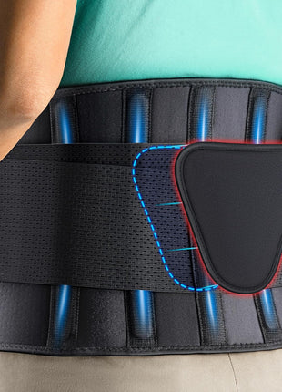 FEATOL Back Brace Support Belt-Lumbar Support Back Brace for Back Pain, Sciatica, Scoliosis, Herniated Disc Adjustable Support Straps-Lower Back Brace with Removable Lumbar Pad for Men & Women