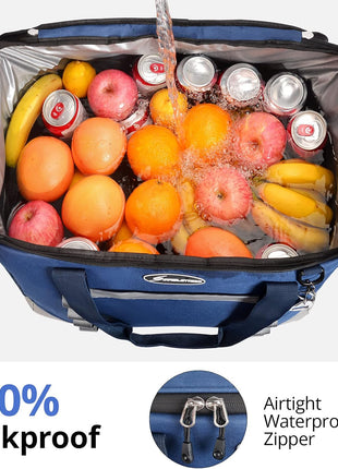 Maelstrom Collapsible Soft Cooler Bag,35/55/75 Cans Beach Cooler with Flip Top Lid, Ice Chest, Leakproof & Portable for Beach, Camping, Road Trips & Grocery Shopping