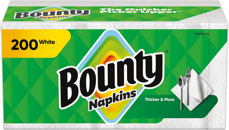 Bounty Quilted Napkins 1 Ply 12 1/10 x 12 White 200/Pack (96595PK)