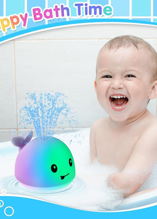 Gigilli Baby Bath Toys, Light Up Pool Water Bathtub Toy for Toddlers Babies | Bath Toys for Kids Boy Girl Gifts, Whale Bath Toy Sprinkler, Birthday Fountain Toy