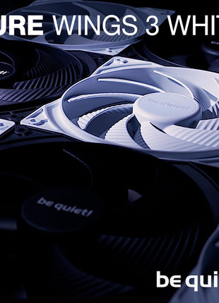 be quiet! Pure Wings 3 140mm PWM high-Speed White Fan | Speed-regulating Closed Loop Motor | High top-end Speed | Low Minimum RPM | Optimized Fan Frame | Extraordinary air Pressure | BL113
