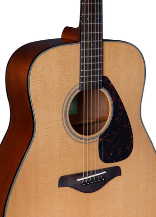 Yamaha 6 String Beginner Solid Spruce Top Traditional Western Dreadnought Acoustic Guitar With Rosewood FIngerboard, Natural Finish, Right, (FG800J NT)