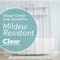BigFoot Clear Shower Curtain Liner   72x72 Odorless Plastic with Magnets, Washable Long Bathroom Curtain   Premium PEVA Waterproof Bath Shower Liner, Rust Proof Bathroom Essentials