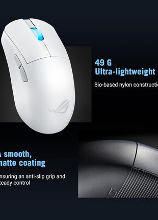 ASUS ROG Harpe Ace Mini Wireless Gaming Mouse Small Compact Design, 49g Lightweight, 36K DPI AimPoint Sensor, Esports & FPS Gaming, Pro-Approved, White
