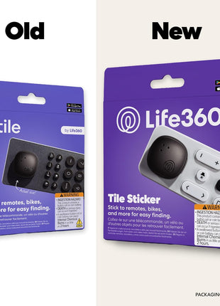 Life360 Tile Sticker - Small Bluetooth Tracker, Remote Finder and Item Locator for Bikes, Glasses and More. Both iOS and Android Compatible. Phone Finder. 1-Pack (Black)