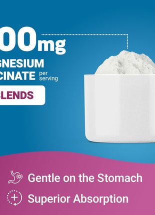 Force Factor Ultimate Magnesium Glycinate Powder | 300mg per Serving to Support Relaxation, Mood, Bone Health, Chelated Magnesium Bisglycinate, Raspberry Lemon, 30 Servings