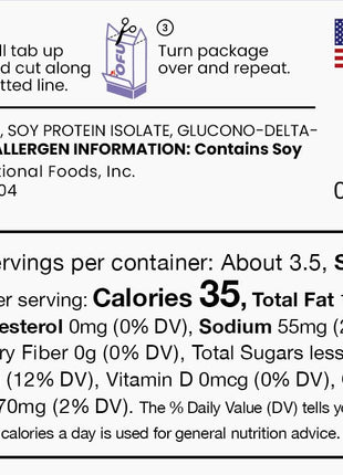 Mori-Nu Silken Tofu Lite Firm | Velvety Smooth and Creamy | Low Fat, Gluten-Free, Dairy-Free, Vegan, Made with Non-GMO soybeans, KSA Kosher Parve | Shelf-Stable | Provides protein | 12.3 oz x 12 Packs