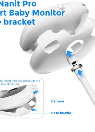 Flexible Twist Clip Holder for Nanit Pro Smart Baby Monitor,Flexible Twist Monitor Bracket for Nanit Pro Smart BabyMonitor,No Drilling Required