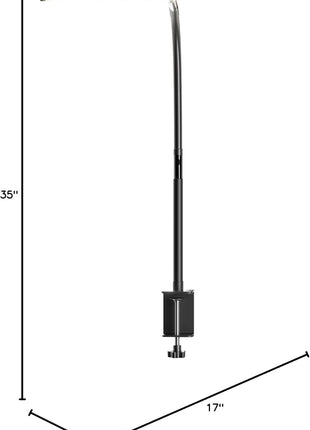 Airlonv LED Desk Lamp for Office Home, Eye-Caring Desk Light with Stepless Dimming Adjustable Flexible Gooseneck, 10W USB Adapter Desk Lamp with Clamp for Reading, Study, Workbench (Black)