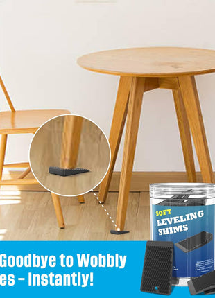 Furniture Levelers, 32 Piece Jar 2", Rubber Shims for Leveling, Black Wedge for Table Toilet Refrigerator Piano, Non-Slip Shims for Home Improvement and Work, Cuttable and Stackable
