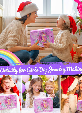 AMAZING TIME 130 Pcs Charm Bracelet Making Kit, Jewelry Toy for Girl Age 8-12 Beads Craft Set for 5 6 7 8 9 10 11 12 Year Old Teenage Birthday Gift