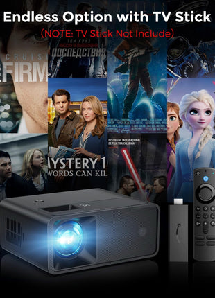 CiBest Mini Projector, 2025 Upgraded Full HD 1080P Support Video Projector, Portable Small Movie Projector, Compatible with iOS/Android/Windows/TV Stick/Box/USB/HDMI