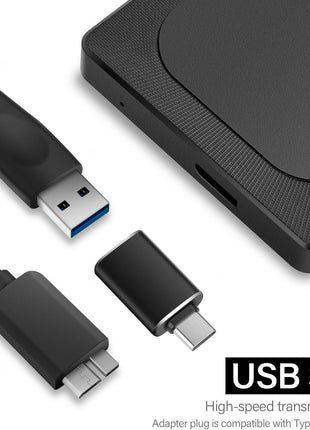 1TB External Hard Drive Ultra Slim Portable HDD-USB 3.0 USB-C for PC, Mac, Laptop, PS4, Xbox one,Xbox 360