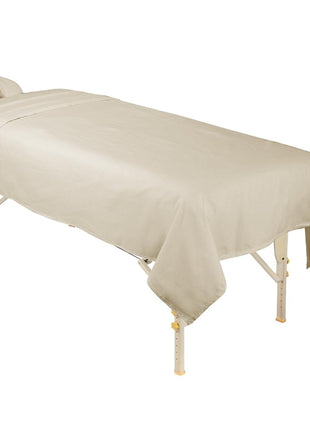 ForPro 3ct Flannel Massage Sheet Set, Natural | for Massage & Treatment Tables, Disposable Table Sheets, Spa Bed Sheets, Esthetician Table Linens, Salon & Spa Essentials