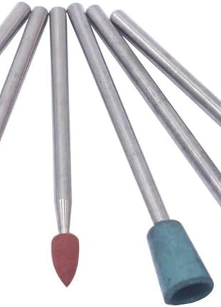 Polishing Burr Jewelry Polishing Rubber Rotary Tools Accessories Diamond-in-Rubber Emery Polishing Bit Set Metal, Glass, Stone, Tile 26 Pieces