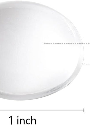 HAUTOCO 120 Pieces Transparent Glass Dome Cabochons Round Cabochons Tiles, Non-calibrated Round 1 inch/25mm for Craft Cameo Pendants Photo Jewelry Necklaces