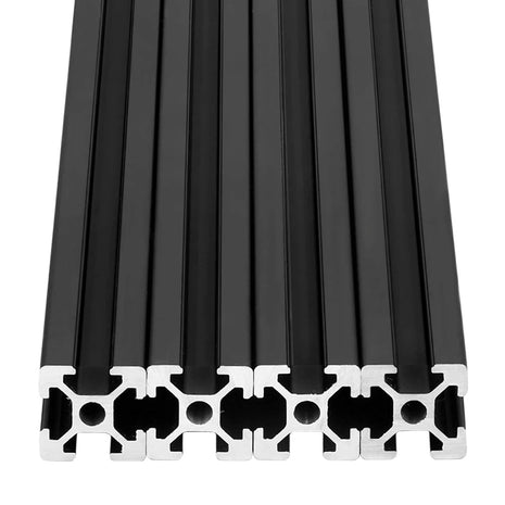 4pcs 400mm T Slot 2020 Aluminum Extrusion European Standard Anodized Linear Rail for 3D Printer Parts and CNC DIY Black(15.75inch)