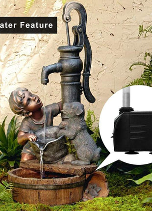 PULACO 160GPH Small Fountain Pump, Ultra Quiet Submersible Water Pump (600L/H, 10Watt) with 3.3 ft Tubing for Aquariums, Pond Fountain, Water Feature, Indoor Fountains