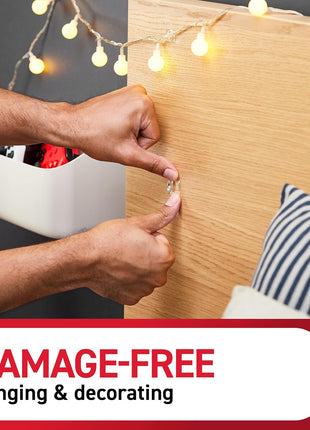 Command Clear Indoor Mini Light Clips Value Pack, 45 Clips, 54 Strips, Damage-Free String Light Hangers for Home, Room, Wall, Office, and Dorm Decor, Great for Cable Management, Holds up to 0.3 lb