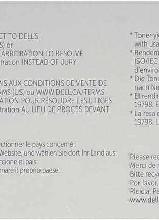 Dell Computer 67H2T Black Toner Cartridge C2660dn/C2665dnf Color Laser Printer