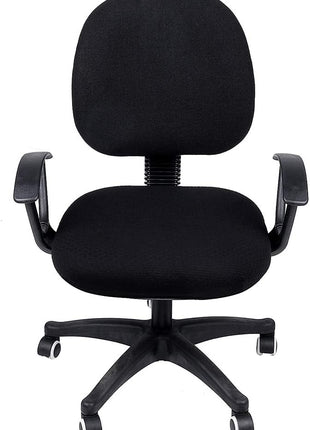 Smiry Office Computer Chair Seat Covers for Desk, Anti-dust Protector | Stretch Jacquard Removable Washable Desk Chair Seat Cushion Protectors, Black