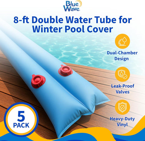 Blue Wave 8-ft Double Water Tube for Winter Pool Cover - 5 Pack