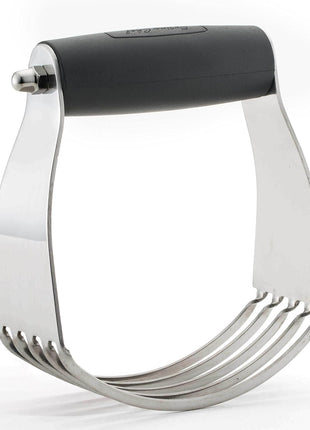Spring Chef Dough Blender, Top Professional Pastry Cutter with Heavy Duty Stainless Steel Blades, Medium Size, Black
