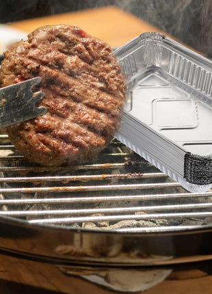 20Pack Drip Pans Compatible with Weber Grills Spirit Gas Grills, Q Grills, Genesis and Genesis II LX 200 300 Series,Disposable Aluminum Foil BBQ Grease Trays, 8.5 x 6 Inch