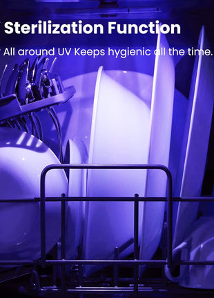 COMFEE' Countertop Dishwasher, Portable Dishwasher with 6L Built-in Water Tank, Mini Dishwasher with More Space Inside, 7 Programs, UV Hygiene& Auto Door Open, for Apartments, Dorms& RVs, White