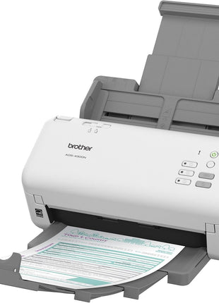 Brother ADS-4300N Professional Desktop Scanner with Fast Scan Speeds, Duplex, and Networking,White