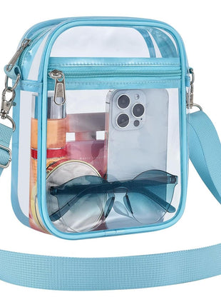 USPECLARE Clear Purse Stadium Transparent Messenger Bag Stadium Approved for Men and Women Clear CrossBody Bag