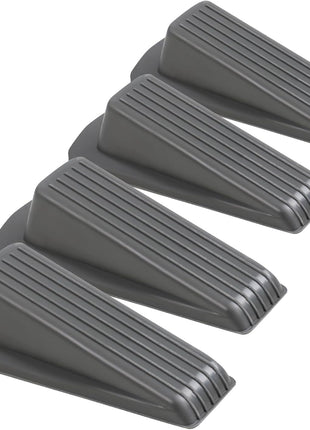 4 Pack Door Stoppers for Bottom of Door, Rubber Door Stopper Wedge, Sturdy Stackable Door Stops for Floor