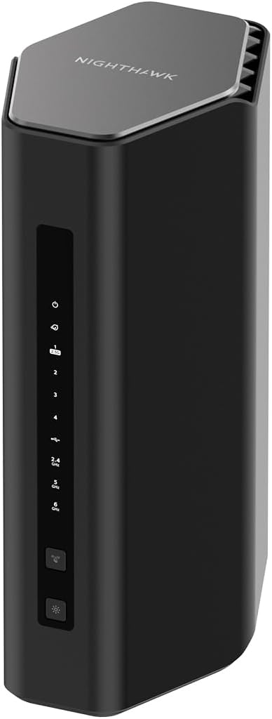NETGEAR Nighthawk Tri-Band WiFi 7 Router (RS500) – Router Only, BE12000 Wireless Speed (up to 12 Gbps) - Covers up to 3,000 sq. ft., 120 Devices – 2.5 Gig Internet Port - Free Expert Help