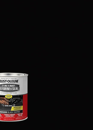 Rust-Oleum 344763 Automotive 2-in-1 Rust Reform & Seal, Quart, Black