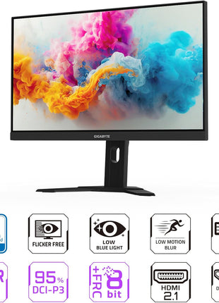 GIGABYTE M27U - 27 inch IPS Gaming Monitor - UHD 3840x2160-160Hz - 1ms MPRT - AMD FreeSync Premium Pro - Type C KVM - HDMI, DP, Type C - Height Adjustable - Black (M27U-SA)