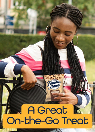 Famous Amos Classic Chocolate Chip Cookies, Bite-Size Crunchy Cookies, Sweet Treats for Sharing, 12 Pack Box, 12 oz