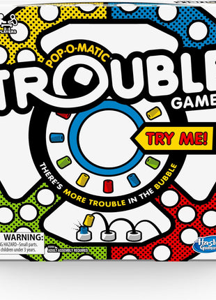 Hasbro Gaming Trouble Board Game for Kids Ages 5 and Up 2-4 Players
