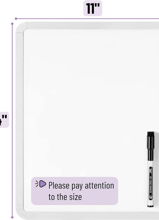 Mr. Pen- Dry Erase Board, 14 inch x 11 inch with a Black Dry Erase Marker, Small Mini White Board for Students, White Frame, Includes Double Sided Tapes