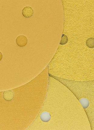 Dura-Gold Premium - Variety Pack - 5" Gold Sanding Discs - 8-Hole Dustless Hook and Loop - 10 Each of Grit (60, 80, 120, 220, 320) - Box of 50 Sandpaper Finishing Discs for Woodworking or Automotive
