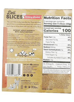 Tofurky, Deli Slices, Hickory Smoked, 5.5 oz