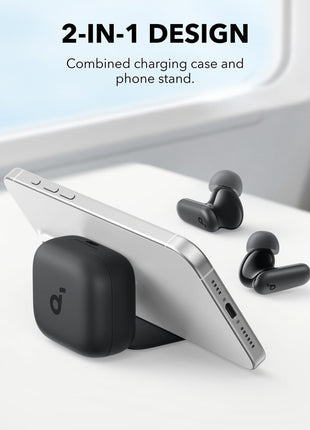 Soundcore P30i by Anker Noise Cancelling Earbuds, Hands-Free Viewing | Strong and Smart Noise Cancelling, Powerful Bass, 45H Playtime, 2-in-1 Case and Phone Stand, IP54, Bluetooth 5.4