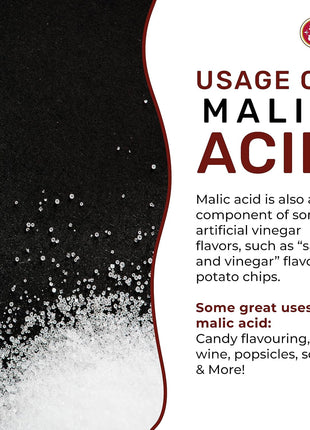 Spicy World Malic Acid Powder 1.75 LB (28oz) - Food Grade, Crystals, Tart Flavor - 1 Pack Each
