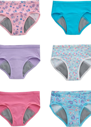 Hanes Toddler Girls' Potty Trainer Brief, Moisture-Wicking Panty, Odor Protection Potty Trainer Underwear, 6-Pack
