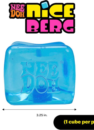 Schylling NeeDoh Nice Berg - Giant NeeDoh Nice Cube - Sensory Squeeze Toy with a Super Solid Squish (Pack of 1)