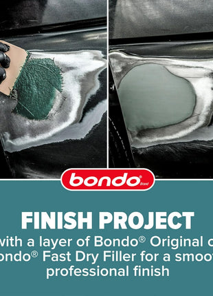 3M Bondo Short Strand Fiberglass Reinforced Filler 1.37 LB (621 g) with Bondo Cream Hardener 0.5 oz (14g), Repair Holes Up To 0.5 IN, Waterproof (SS-PT-ES)