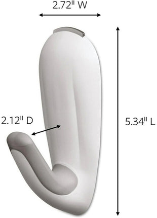 Command Bathroom Wall Hook with Water-Resistant Adhesive Strips, Bathroom Organizer for Hanging Bath Towels and Loofahs, 1 Shower Hook with 2 Command Strips