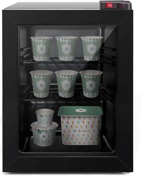 ADT 2.1 Cu Ft Glass Door Display Freezer, Commercial Upright Freezer, -8°F to 14°F with 2 Adjustable Shelves, Ideal for Ice Cream, Premium Spirits, Frozen Desserts & Retail Display