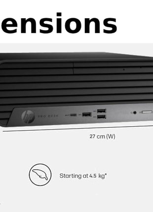 HP ProDesk 400 G9 SFF Business Desktop Computer, Intel CPU, 32GB RAM, 1TB PCle SSD, Dual 4K Display Support, USB-C, HDMl, RJ-45, Wi-Fi, Wired Keyboard & Mouse, Windows 11 Pro